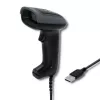 Rokas svītrkodu lasītājs QOLTEC 50863 — 1D/2D skeneris, USB vads, LED sensors, melns, 5V, 1.8 m kabelis