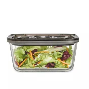 Caso VacuBoxx Eco L caurspīdīgs stikla vakuuma trauks ar plastmasas vāku