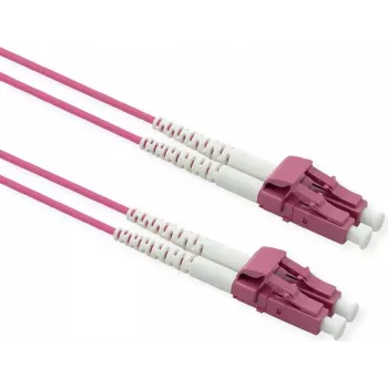ROLINE optiskās šķiedras kabelis 50/125µm OM4 - LC/LC - tērauda stiegrojums - LSOH - violets - 20 m