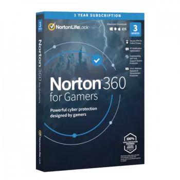 Norton 360 For Gamers | 3 ierīces | 1 gads | 50 GB mākoņkrātuve | EU | NAV ABONEMENTS