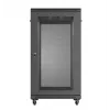 19 collu tīkla skapis LANBERG FF01-6022-23B, 22U, 600×1000 mm, melns, perforētas durvis