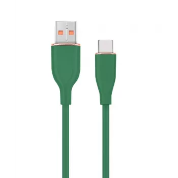 USB Type-C uzlādes un datu kabelis, 1.5 m, zaļš