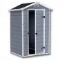 Plastmasas dārza māja Keter S 1457 0043 ar vienām durvīm, melnu jumtu 1280x940x1960 mm