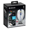 Bezvadu spēļu pele DEFENDER MM-282 RF — ambidekstrāla, optiskā 1800 DPI, 5 pogas, USB, baterija