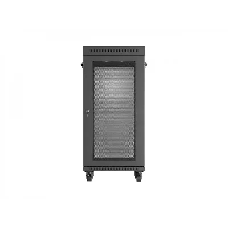 Rack skapis LANBERG FF01-6624-23BL 24U brīvi stāvošs 19 collu 600×600 mm IP20 melns