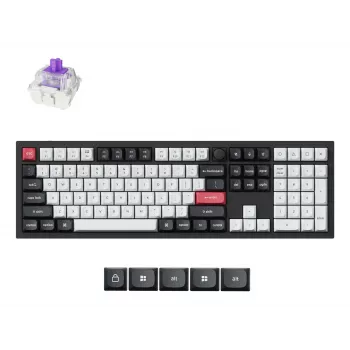Mehāniskā tastatūra Keychron Q6H-M1 Carbon Black RGB bezvadu