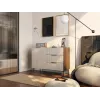 Kumode ALMERA 104x42x75 cm, valrieksts/krems, 3 atvilktnes, skaidu plātne