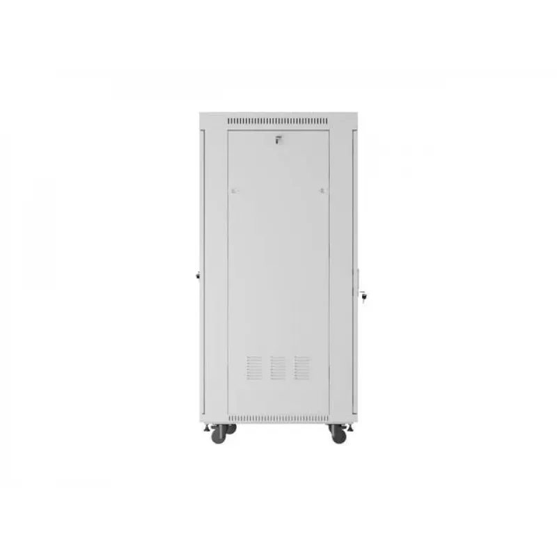 19 collu 32U LANBERG stāvošs skapis 600×800 mm pelēks ar stikla durvīm un LCD (Flat Pack)