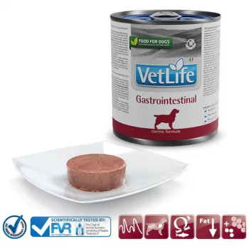 Slapjā veterinārā diēta suņiem Farmina Vet Life Gastrointestinal Adult, 300 g kārba, vistas gaļa un saldais kartupelis, bez lipekļa un sojas