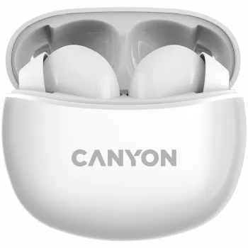 Canyon TWS-5 Bluetooth austiņas, ar mikrofonu, BT V5.3, 20Hz-20kHz, 40mAh*2+500mAh, Type-C