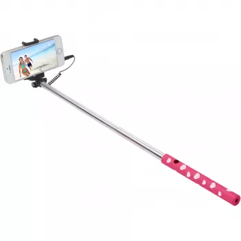 Ultron selfie hot shot Pink - 15 - 45 cm Selfie nūja ar kameras slēdzi rokturī - Piemērota viedtālruņiem Samsung Galaxy, iPhone un citiem (173951)