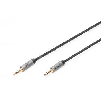 Digitus Audio savienojuma kabelis 3.5 mm ligzda uz 3.5 mm ligzdu 1.8 m Melns