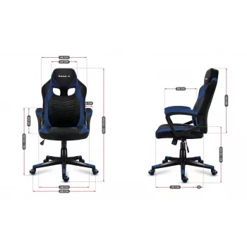 Huzaro FORCE 2.5 BLUE MESH Gaming krēsls Melns, Zils