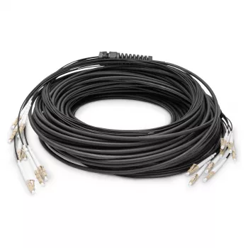 Šķiedru optikas sadales kabelis DIGITUS DK-24338U030BK-BBB, OM4 8-dzīslu, LC/UPC–LC/UPC, 30 m, U-DQ(ZN) BH