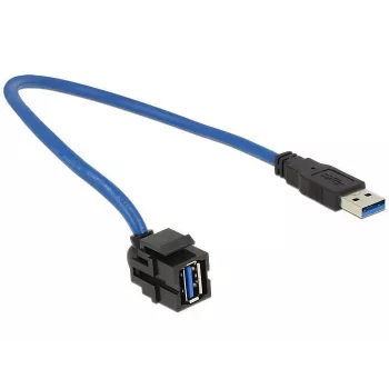USB kabelis DeLOCK 86375 USB 3.2 Gen 1 0.5m USB A Zils