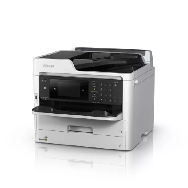 Epson WorkForce Pro WF-M5799DWF Printeris Melnbalts Daudzfunkciju A4, Skaitītājs No 100k Līdz 180k (Lietots)