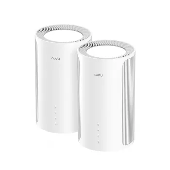 Cudy M11000 trīsjoslu (2.4 GHz / 5 GHz / 6 GHz) Wi-Fi 7 (802.11be) maršrutētājs, balts, 4 iekšējās antenas