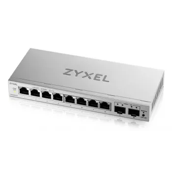 Pārvaldāms L2 Gigabit slēdzis Zyxel GS1200-10v3 — 8x Gigabit (10/100/1000), 20 Gbps, MAC 4000, galddators, pelēks