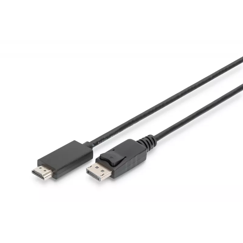 Adaptera kabelis DisplayPort 1.2 ar fiksatoru 4K 60Hz UHD DP/HDMI A M/M melns 2 m