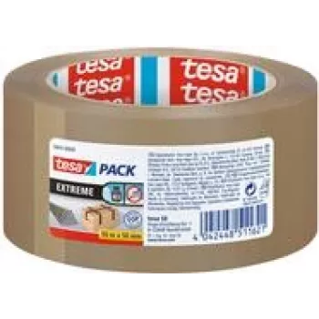 Iepakojuma lente Tesa 58645, 50 m x 50 mm, brūna, vienpusēja PVC lente