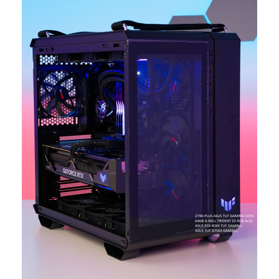 IT50 EXCLUSIVE | i5-13600KF 5.1GHz 14C/20T | RTX 4070Ti TUF SUPER 12GB | 1000W PLATINUM | 1TB GEN4 NVMe | 32GB 6400MHz G. SKILL | Z790-PLUS TUF GAMING WIFI DDR5 | ASUS ROG STRIX LC 360 | ASUS TUF GT502 IT50 EXCLUSIVE | i5-13600KF 5.1GHz 14C/20T | RTX 4070Ti TUF SUPER 12GB | 1000W PLATINUM | 1TB GEN4 NVMe | 32GB 6400MHz G. SKILL | Z790-PLUS TUF GAMING WIFI DDR5 | ASUS ROG STRIX LC 360 | ASUS TUF GT502