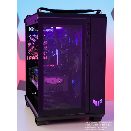 IT50 EXCLUSIVE | i5-13600KF 5.1GHz 14C/20T | RTX 4070Ti TUF SUPER 12GB | 1000W PLATINUM | 1TB GEN4 NVMe | 32GB 6400MHz G. SKILL | Z790-PLUS TUF GAMING WIFI DDR5 | ASUS ROG STRIX LC 360 | ASUS TUF GT502 IT50 EXCLUSIVE | i5-13600KF 5.1GHz 14C/20T | RTX 4070Ti TUF SUPER 12GB | 1000W PLATINUM | 1TB GEN4 NVMe | 32GB 6400MHz G. SKILL | Z790-PLUS TUF GAMING WIFI DDR5 | ASUS ROG STRIX LC 360 | ASUS TUF GT502