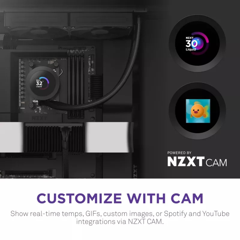 All-in-one šķidruma dzesētājs NZXT Kraken Plus 280 14 cm Melns