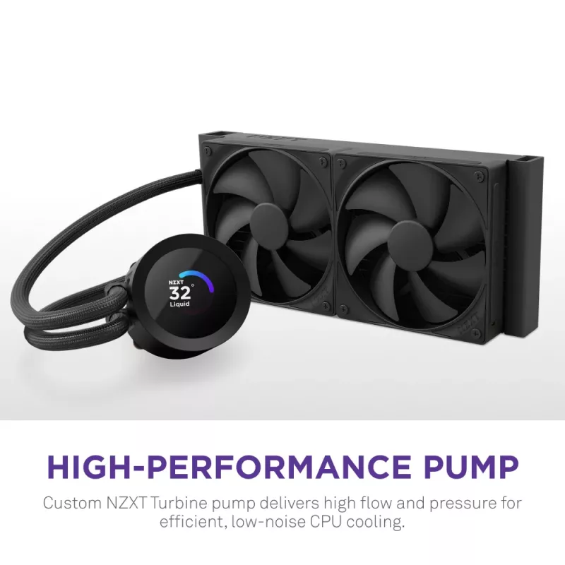 All-in-one šķidruma dzesētājs NZXT Kraken Plus 280 14 cm Melns