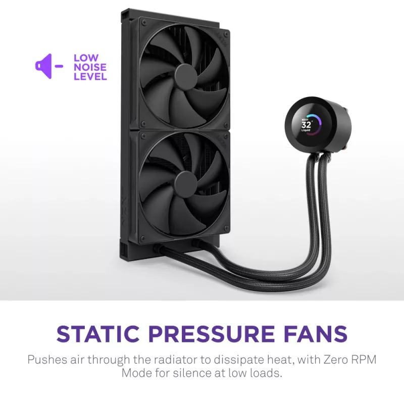 All-in-one šķidruma dzesētājs NZXT Kraken Plus 280 14 cm Melns