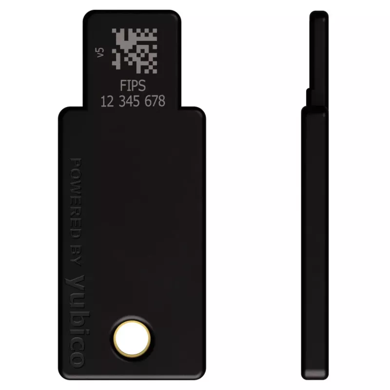 Yubico YubiKey 5 NFC FIPS drošības atslēga, USB-A, melna