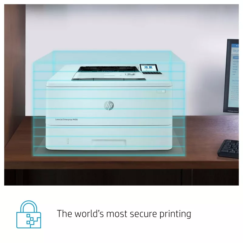HP LaserJet Enterprise M406dn, lāzerprinteris, 1200 x 1200 DPI, A4, 38 ppm, abpusējā drukāšana, tīkla gatavs