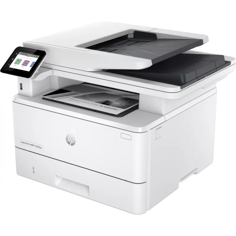 HP LaserJet Pro MFP 4102dw printeris, lāzera, monohromā druka, 1200 x 1200 DPI, A4, tiešā druka, balts