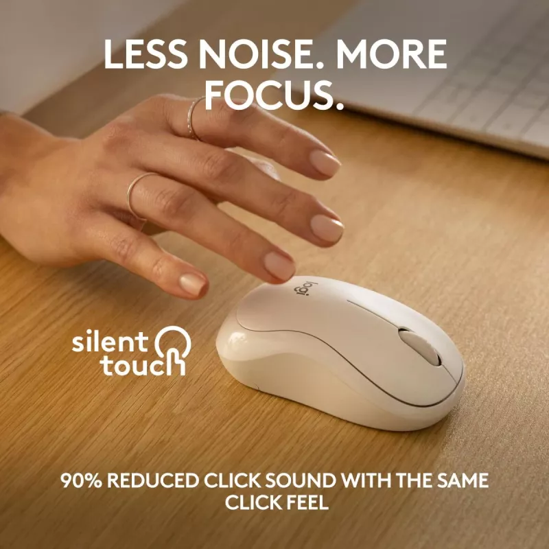 Pele Logitech M240 Silent Bluetooth Balta