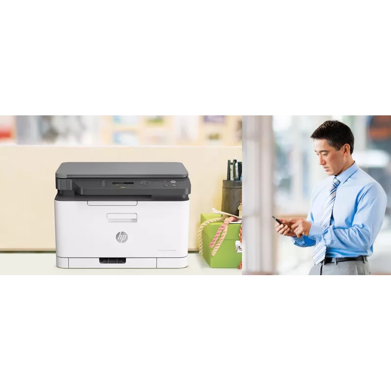 HP Color Laser MFP 178nw — krāsu lāzerprinteris, A4, 18 ppm (M/B), Wi‑Fi, Ethernet, divpusējā skenēšana