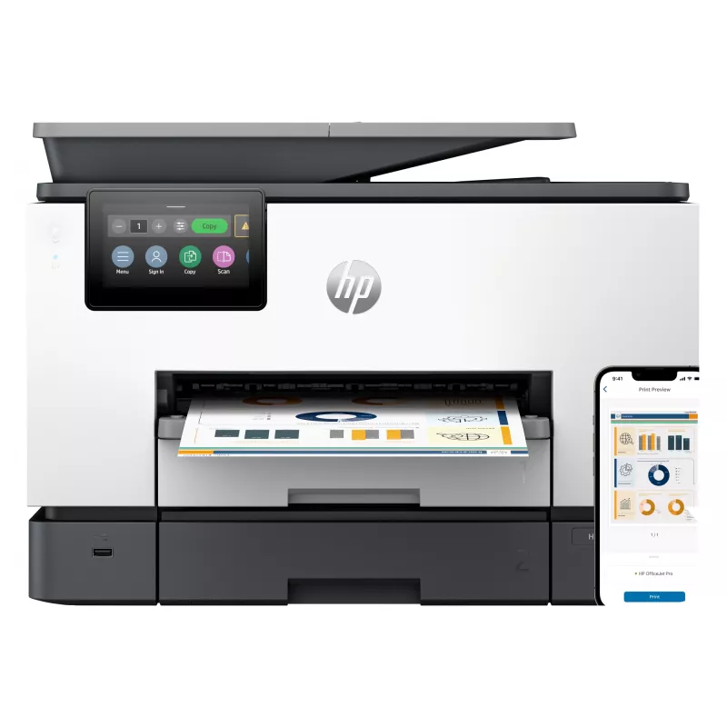 HP OfficeJet Pro 9130b Bezvadu Daudzfunkciju Krāsu Printeris, Divpusējā drukāšana, Kopētājs, Skeneris