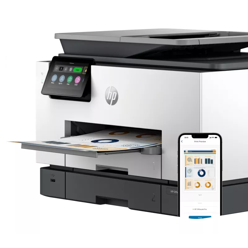 HP OfficeJet Pro 9130b Bezvadu Daudzfunkciju Krāsu Printeris, Divpusējā drukāšana, Kopētājs, Skeneris