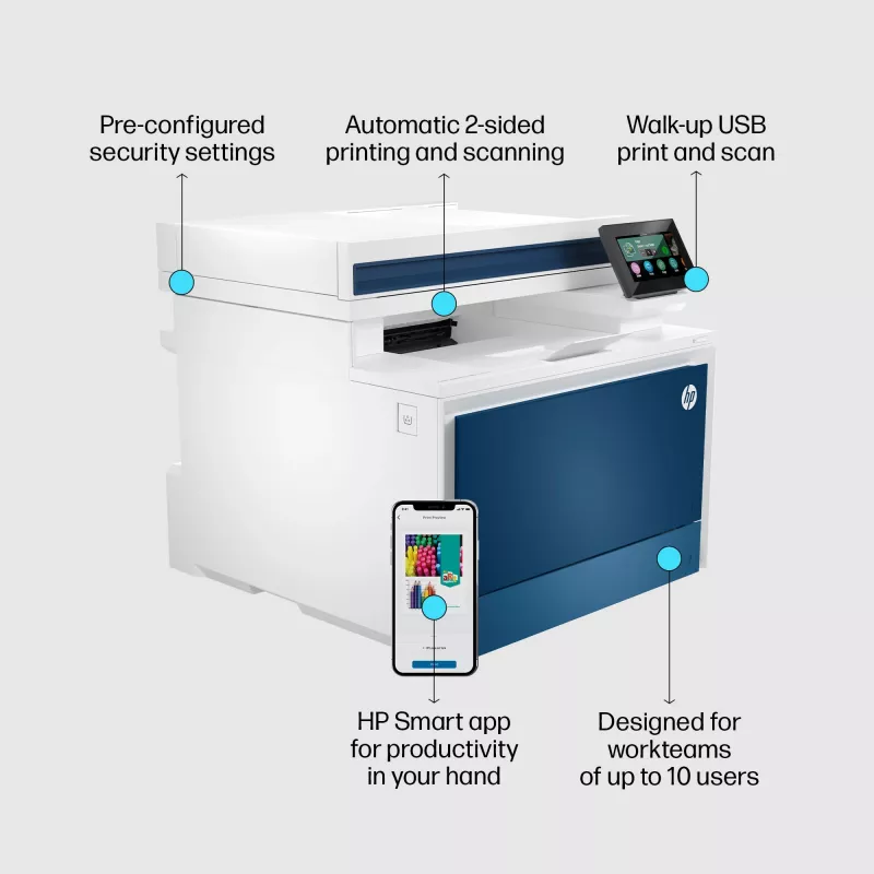 Daudzfunkciju printeris HP Color LaserJet Pro MFP 4302fdn lāzera krāsu drukāšana