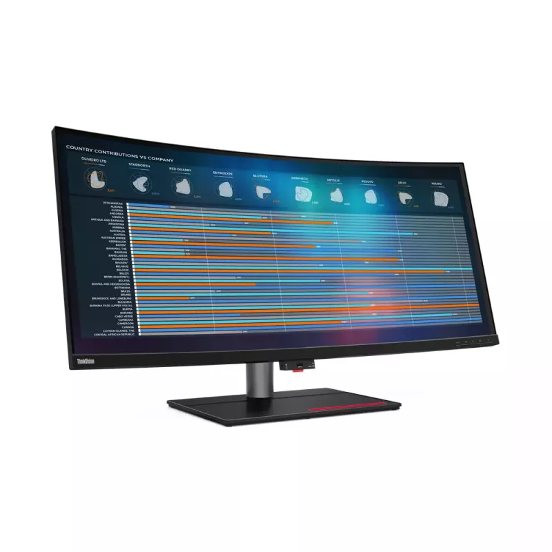 Lenovo ThinkVision P40w-20 datora monitors 100.8 cm (39.7 collas) 5120 x 2160 pikseļi 5K Ultra HD LED Melns