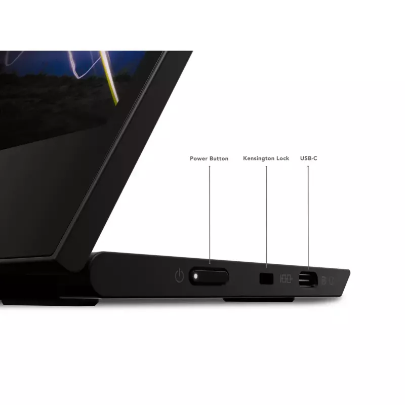 Lenovo ThinkVision M15 datora monitors 39,6 cm (15,6 collu) 1920 x 1080 pikseļi Full HD LED Melns