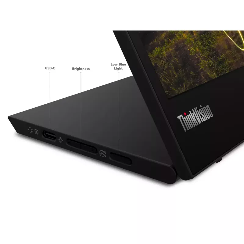 Lenovo ThinkVision M15 datora monitors 39,6 cm (15,6 collu) 1920 x 1080 pikseļi Full HD LED Melns