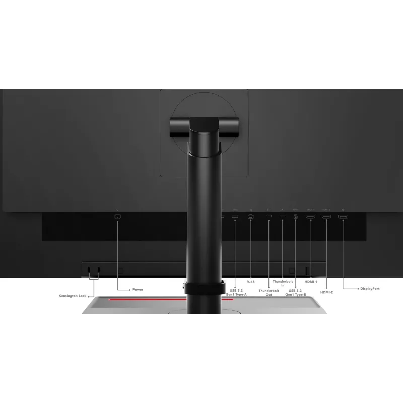 Lenovo ThinkVision P27u-20 monitors, 68.6 cm (27 inch), 3840 x 2160 pikseļi, 4K Ultra HD, LED, 6 ms, Melns