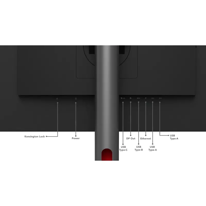 Lenovo ThinkVision P27h-30 27 collu Quad HD LCD monitors melnā krāsā