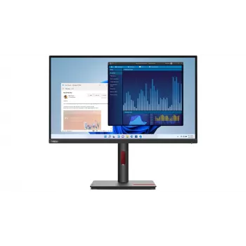 Lenovo ThinkVision T27p-30 27 collu 4K Ultra HD LED monitors, melns
