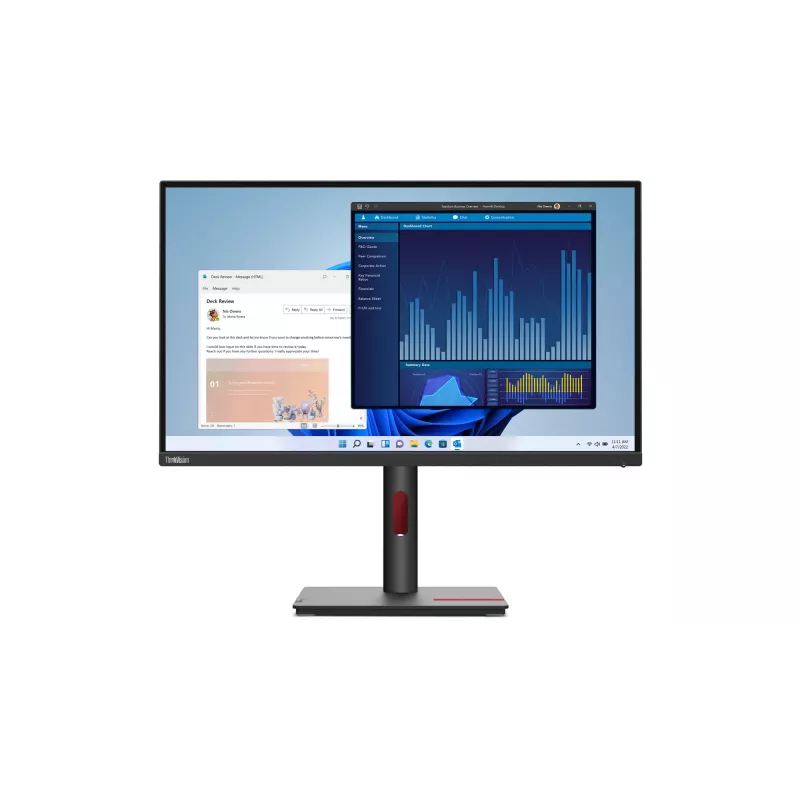 Lenovo ThinkVision T27p-30 27 collu 4K Ultra HD LED monitors, melns