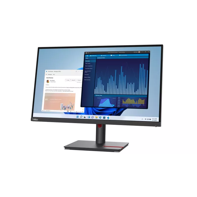 Lenovo ThinkVision T27p-30 27 collu 4K Ultra HD LED monitors, melns