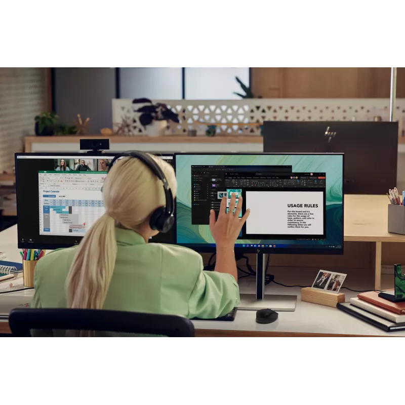 HP E24t G5 FHD Touch Monitors, 60.5 cm (23.8 collas), 1920 x 1080 pikseļi, Full HD, LCD, 5 ms, Melns