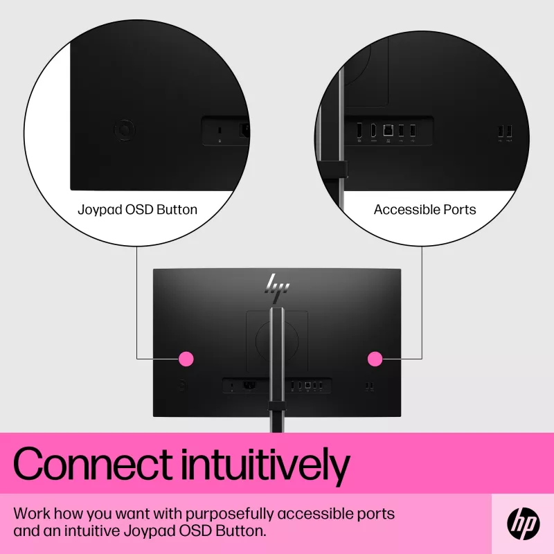 HP E24t G5 FHD Touch Monitors, 60.5 cm (23.8 collas), 1920 x 1080 pikseļi, Full HD, LCD, 5 ms, Melns