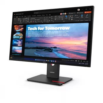Lenovo ThinkVision T27QD-40 monitors, 68.6 cm (27 inch), 2560 x 1440 pikseļi, Wide Quad HD, LED, 6 ms, Melns