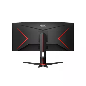 34 collu AOC CU34G2XP/BK VA monitors, 3440×1440, 21:9, 180 Hz, 1 ms, 2×HDMI, melns