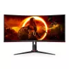 34 collu AOC CU34G2XP/BK VA monitors, 3440×1440, 21:9, 180 Hz, 1 ms, 2×HDMI, melns
